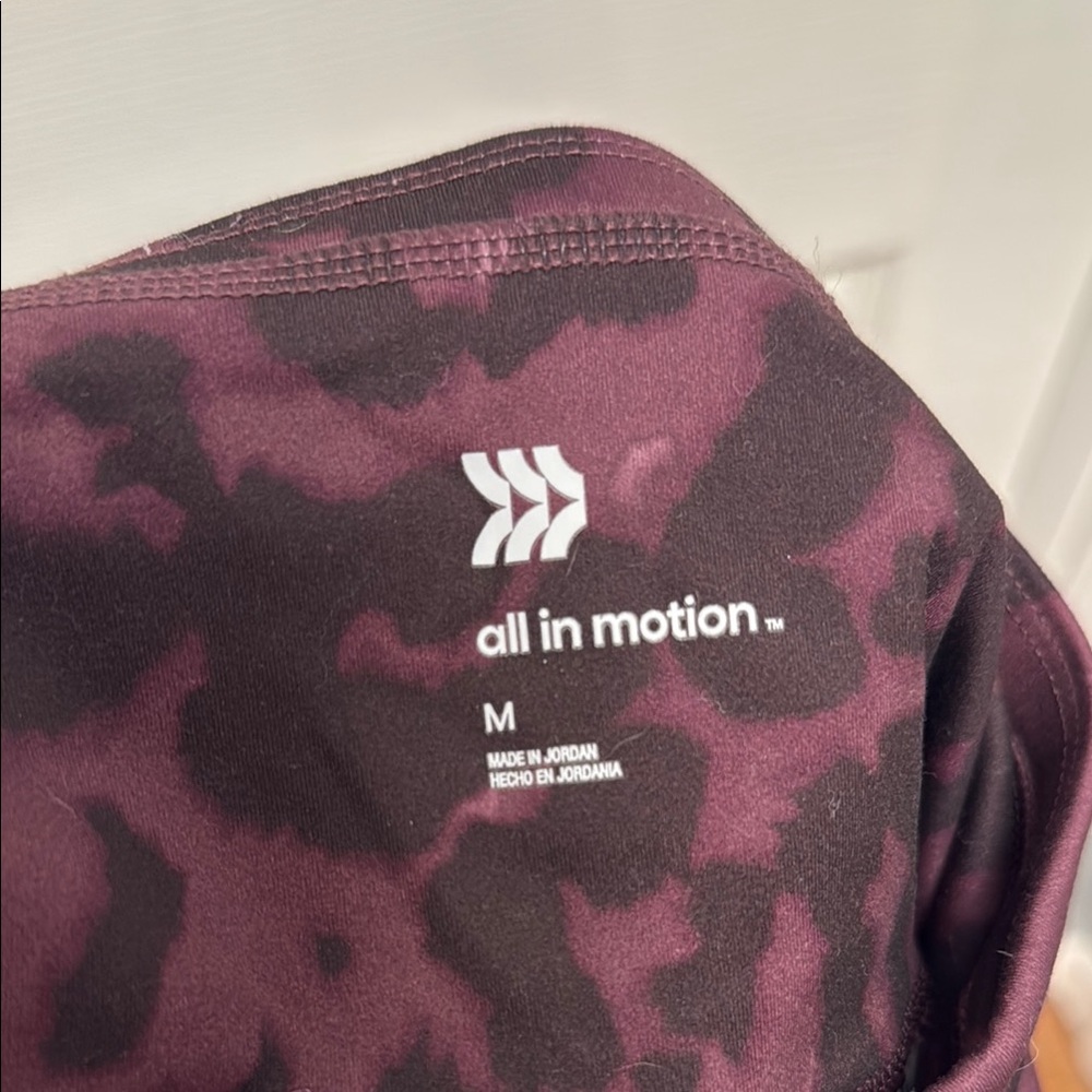 All In Motion Purple Leopard Pattern Leggings - Picture 5 of 6